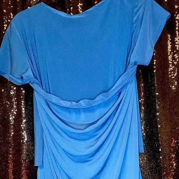Blue‎ Women's Blouse with Necklace - Picture 7 of 7
